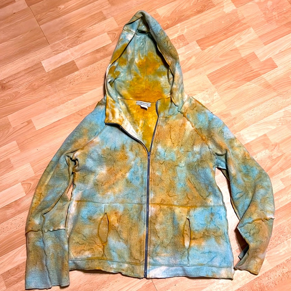Fleece tie dye hoodie weekend e off new no tags large